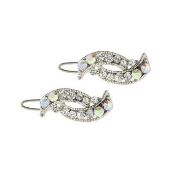 Karen Marie - Bridal Collection - Mini Curved Crystal Barrettes (2)