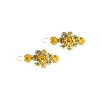 Karen Marie - Mini Crystal Cluster Barrettes - Gold (2)