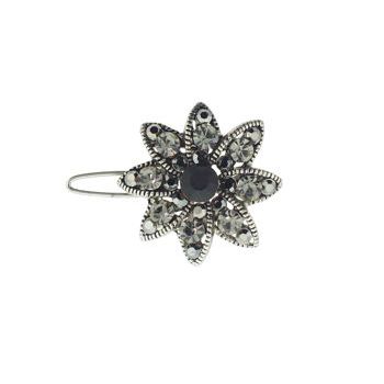 Karen Marie - Small Sunflower Barrette - Black