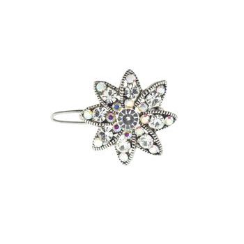 Karen Marie - Small Sunflower Barrette - White