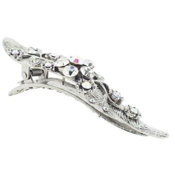 Karen Marie - Crystal Flower Filigree Jaw - White AB (1)