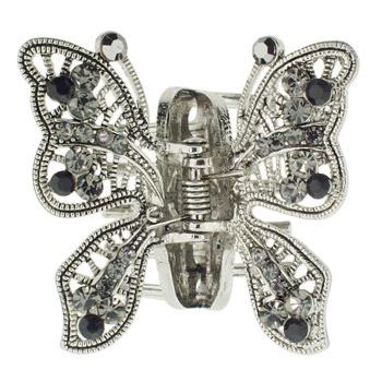 Karen Marie - Small Filigree Butterfly Jaw - Black (1)