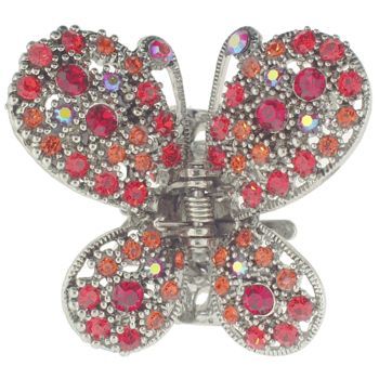 Karen Marie - Crystal Butterfly Claw - Tangerine (1)