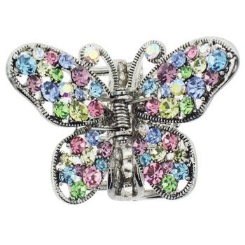 HB HairJewels - Kara Collection - Crystal Butterfly Claw - Rainbow (1)