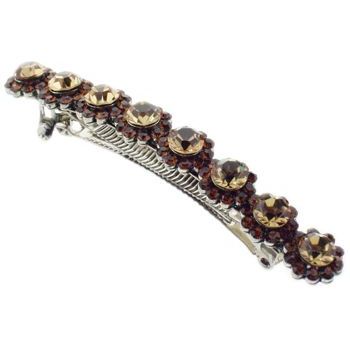 Karen Marie - Austrian Crystal Barrette - Gold (1)