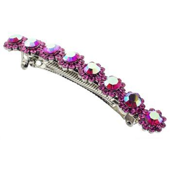 Karen Marie - Austrian Crystal Barrette - Rose (1)