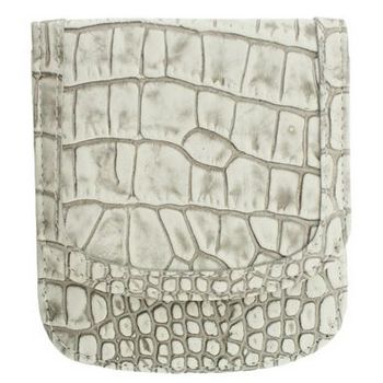 Taxi Wallets  - Alligator Print - Artic White