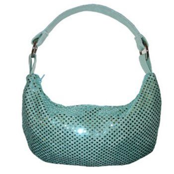 Amici Accessories - Teal Disco Dot Hobo with Teal Metallic Strap