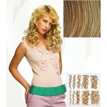 HAIRUWEAR - POP - 10 Piece Wavy Vibralite Synthetic Hair Extension - Honey Ginger R14/25 (1)