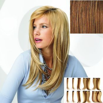 HAIRUWEAR - POP - 10 Piece Vibralite Synthetic Straight Hair Extension - Glazed Cinnamon R3025S (1)