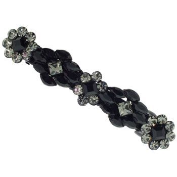 Karen Marie - Crystal Geo Daisy Barrette - Smoke (1)