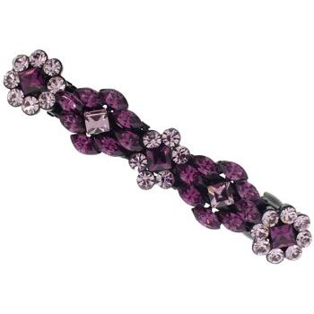 Karen Marie - Crystal Geo Daisy Barrette - Amethyst (1)
