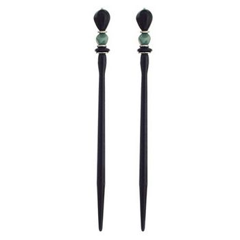 Mei Fa - Hairstyx - Top Hat - Long Hairsticks - (Set of 2)