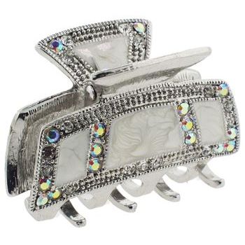 Karen Marie - Train Enamel & Crystal Jaw - Ivory (1)