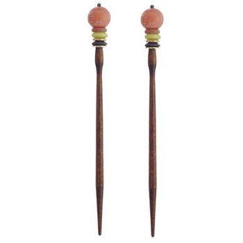 Mei Fa - Hairstyx - Travel - Long Brown Hairsticks - (Set of 2)