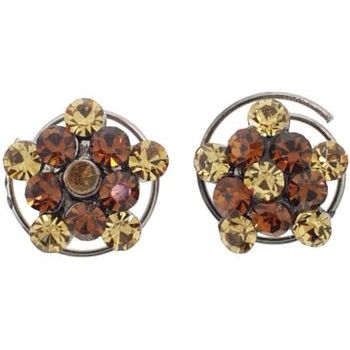 Karen Marie - Small Floating Flower Coils  - Gold Topaz (set of 2)