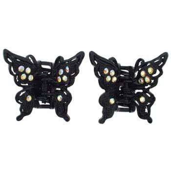 Karen Marie - Accent Butterfly Claw - Opal (Set of 2)