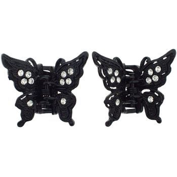 Karen Marie - Accent Butterfly Claw - White (Set of 2)