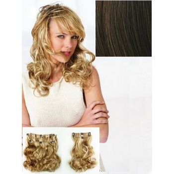 HAIRUWEAR - POP - 2 Piece Vibralite Synthetic Wavy Hair Extension - Chestnut R10 (1)