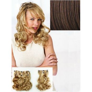 HAIRUWEAR - POP - 2 Piece Vibralite Synthetic Wavy Hair Extension - Ginger Brown R830 (1)