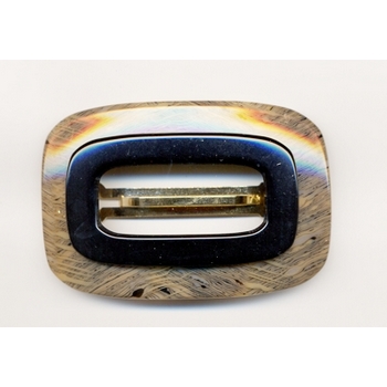 France Luxe - TwoTone Cutout Barrette - Marble