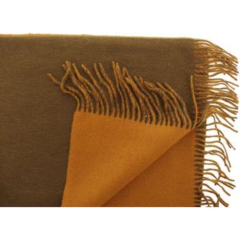 Karen Marie Men's Collection - Cashmere Classics - 100% Cashmere Double Faced Scarf - Chocolate & Pumpkin