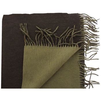 Karen Marie Men's Collection - Cashmere Classics - 100% Cashmere Double Faced Scarf - Espresso & Deep Olive