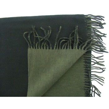 Karen Marie Men's Collection - Cashmere Classics - 100% Cashmere Double Faced Scarf - Ebony & Forest