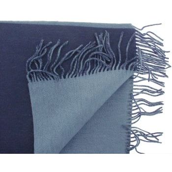 Karen Marie Men's Collection - Cashmere Classics - 100% Cashmere Double Faced Scarf - Navy & Storm Blue