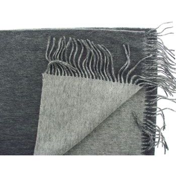 Karen Marie Men's Collection - Cashmere Classics - 100% Cashmere Double Faced Scarf - Charcoal & Ash