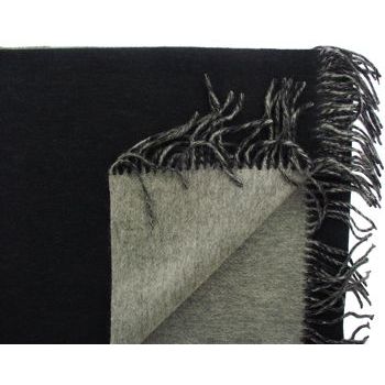 Karen Marie Men's Collection - Cashmere Classics - 100% Cashmere Double Faced Scarf - Ash & Ebony