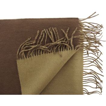 Karen Marie Men's Collection - Cashmere Classics - 100% Cashmere Double Faced Scarf - Camel & Chocolate