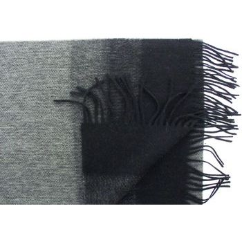 Karen Marie Men's Collection - Cashmere Classics - 100% Cashmere Hombre Woven Scarf - Ash & Ebony