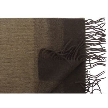 Karen Marie Men's Collection - Cashmere Classics - 100% Cashmere Hombre Woven Scarf - Camel & Espresso