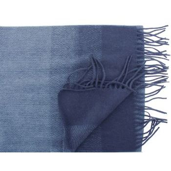 Karen Marie Men's Collection - Cashmere Classics - 100% Cashmere Hombre Woven Scarf - Sky & Chambray