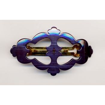 France Luxe - Victorian Barrette - Organdy Navy