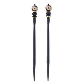 Mei Fa - Hairstyx - Waterlily - Long Hairsticks - (Set of 2)