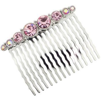 Karen Marie - Carat Crystal Comb - Rose (1)