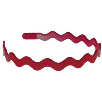 HB HairJewels - Lucy Collection - Skinny Wavy Headband - Red