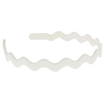 HB HairJewels - Lucy Collection - Skinny Wavy Headband - White