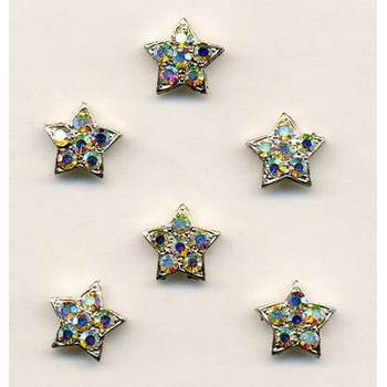 Floating Magnetic Rhinestone Stars - White AB