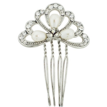 Caravan - Pearl & Crystal Wire Comb (1)