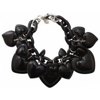 Tarina Tarantino - Kaleidoscope Hearts - Why Not? - Lucite Heart Bracelet - Licorice Whip