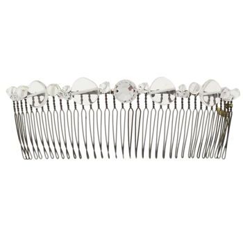 Colette Malouf - Mixed Crystals Large Wire Comb - White (1)