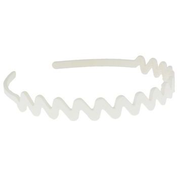 HB HairJewels - Lucy Collection - Skinny Zig Zag Headband - White