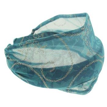 Dana Tag - Sheer Floral Headband - Turquoise