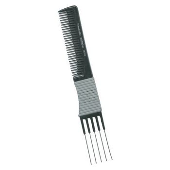 Battalia - Styling Comb w/5 Stainless Steel Prong Lift - Rubber Grip - 102G