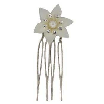 Betty Wales - Tulle Net Star Flower w/ Pearl Center & Crystals (1)