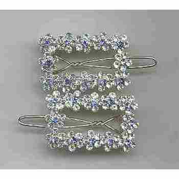 Rhinestone White & Blue Buckles