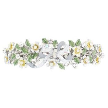 Karen Marie - Enamel Garden Bow Barrette - White